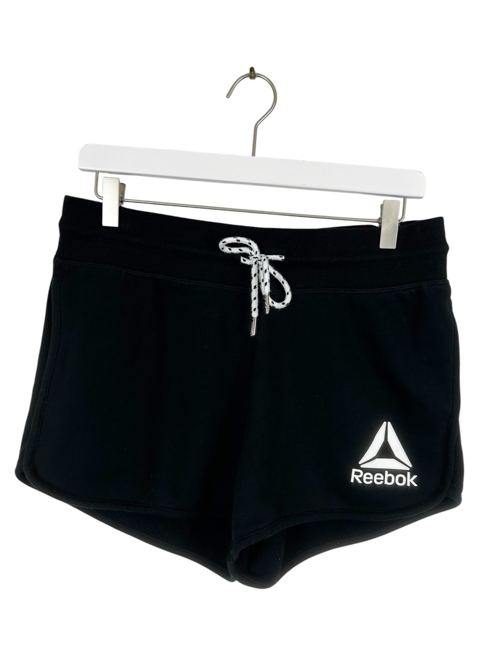 Reebok Women's Booty Sweatshorts Size Large Black/White